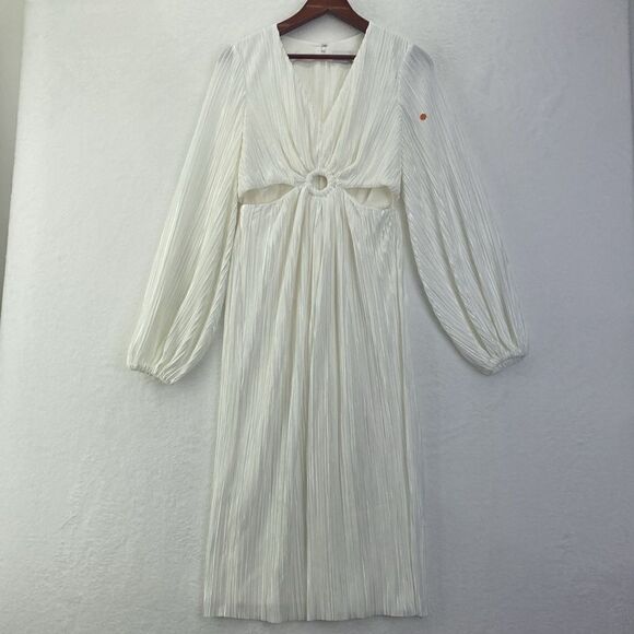 LINI Florence Dress Cutout MIDI Dress in white - Picture 3 of 8